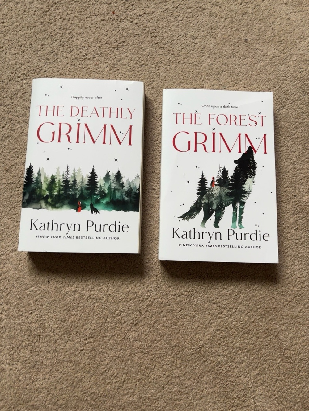 Signed Kathryn Purdie Forest Grimm Duology Paperback Set with signature plate